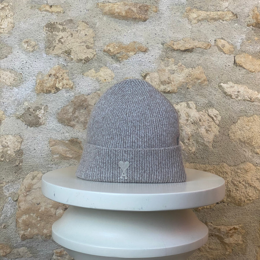 AMI Paris Ami de Coeur Cashmere Beanie