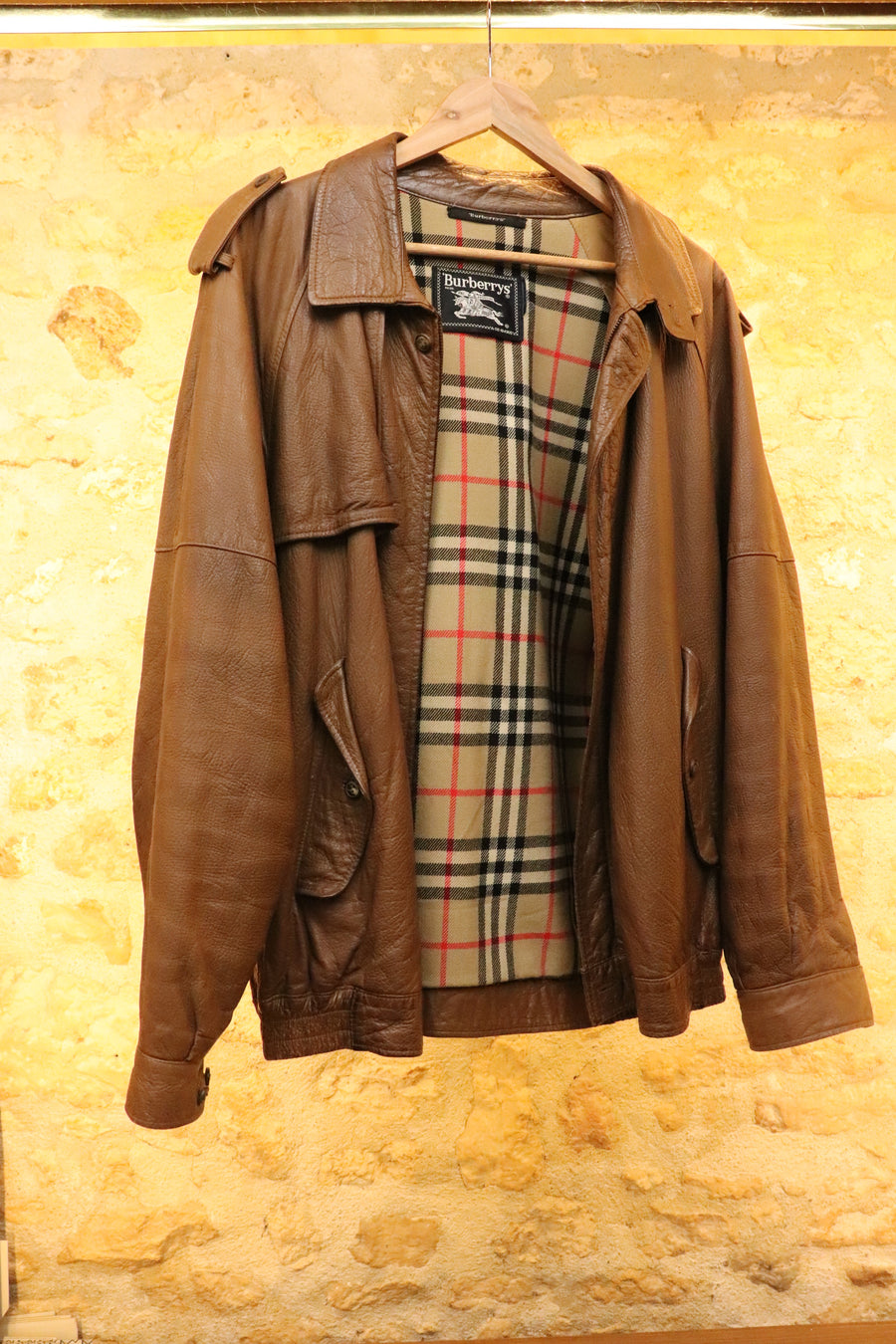 Burberry blouson aviateur en cuir