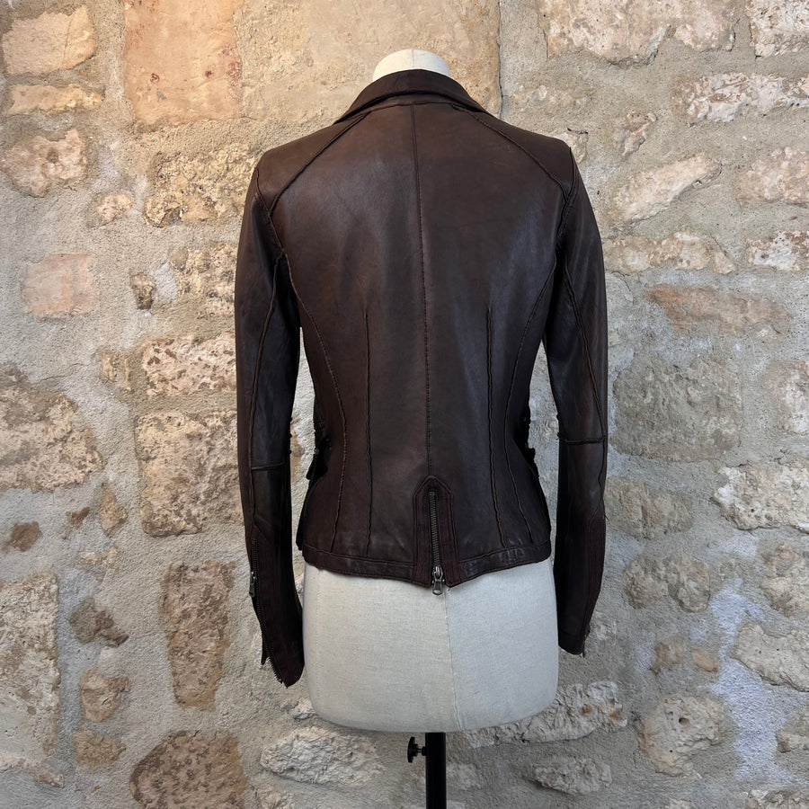 Enes Veste en Cuir d'Agneau