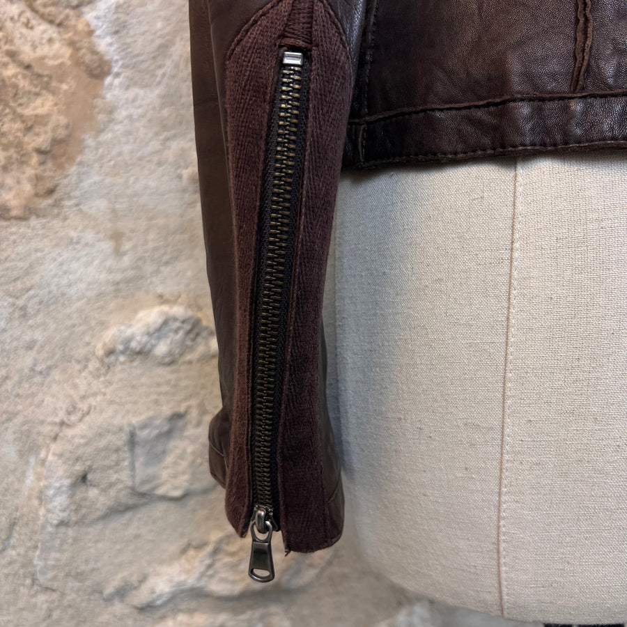 Enes Veste en Cuir d'Agneau