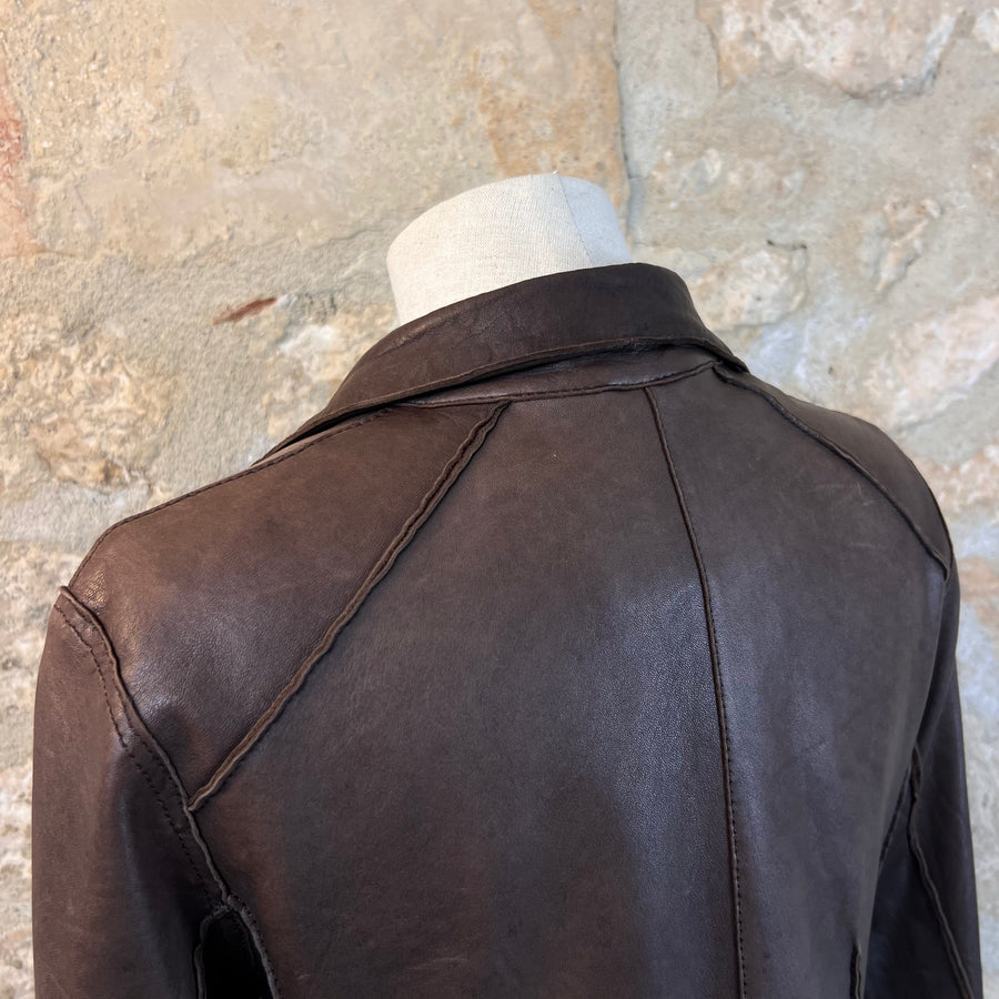 Enes Veste en Cuir d'Agneau