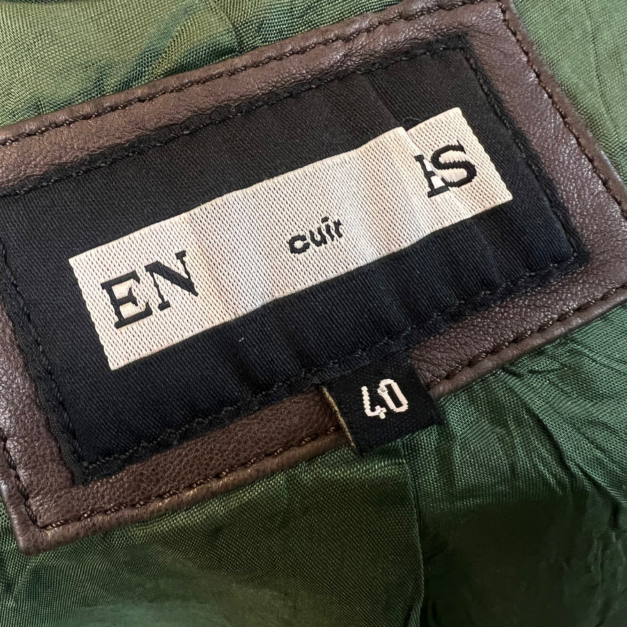 Enes Veste en Cuir d'Agneau