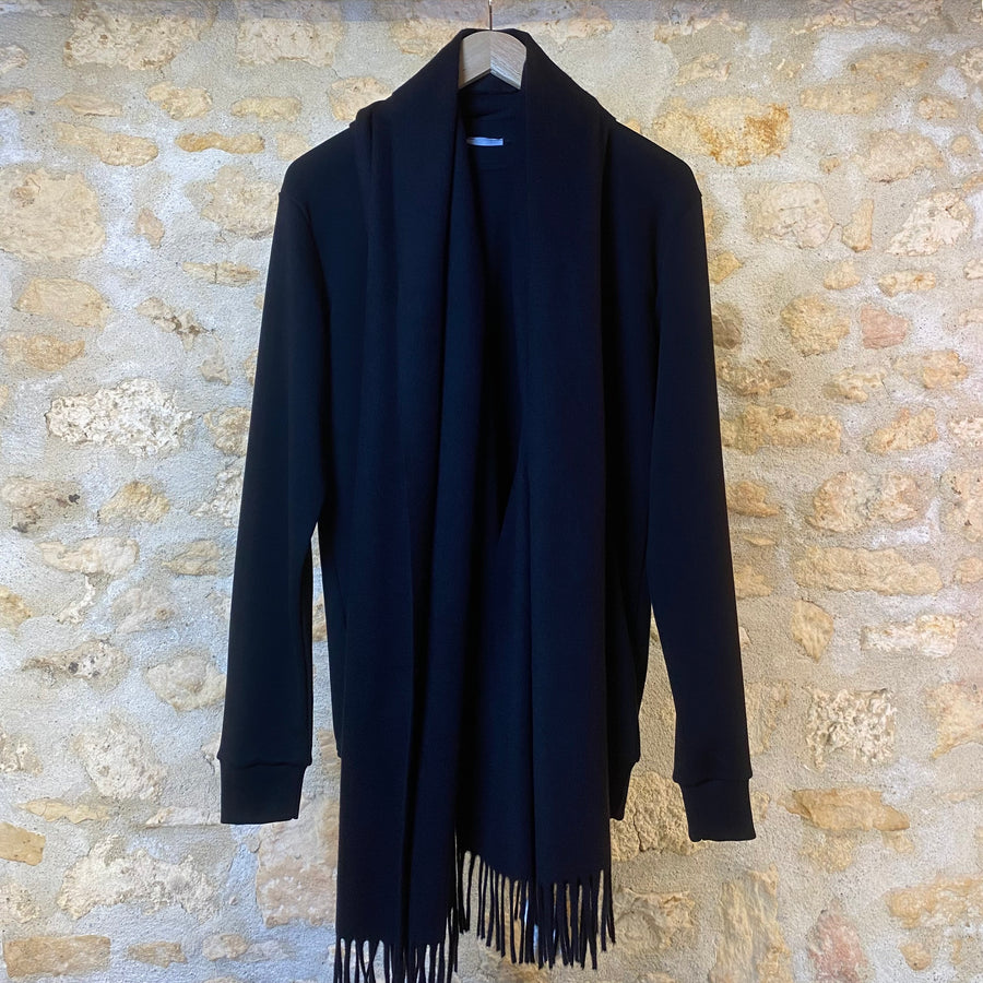 Black wool scarf