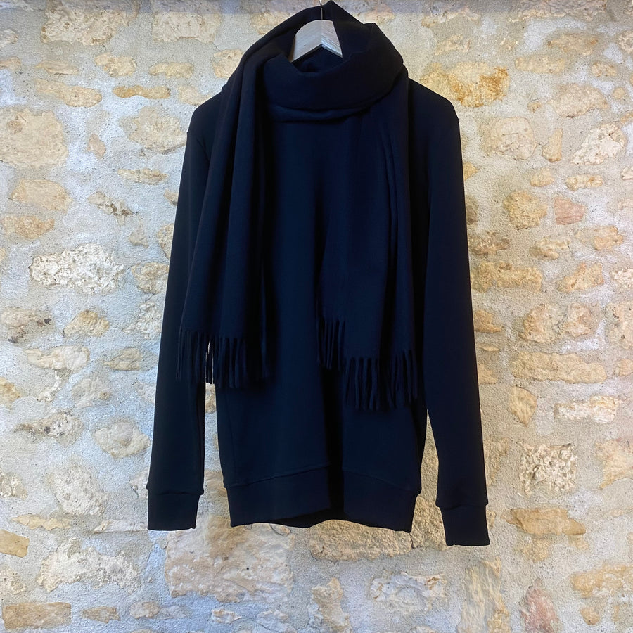 Black wool scarf