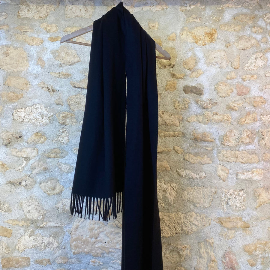 Black wool scarf