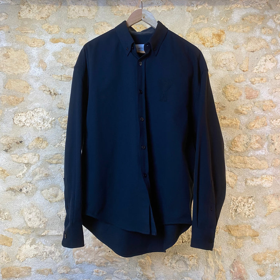 AMI Paris Black Tonal Shirt