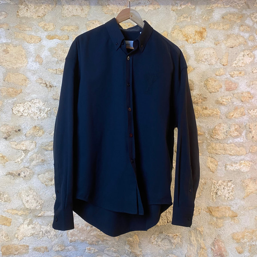 AMI Paris Black Tonal Shirt