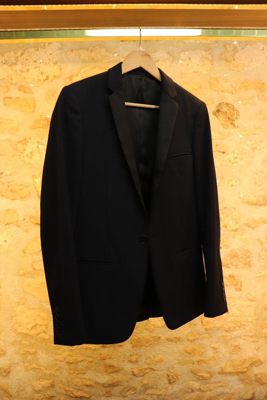 Sandro Blazer Midnight Blue en Laine