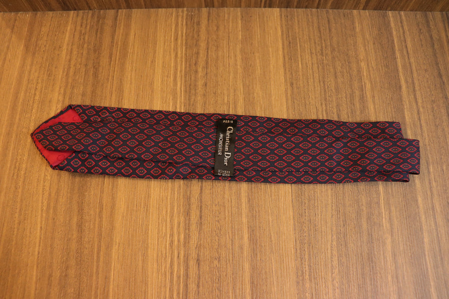 Dior Cravate Bicolore Vintage en Soie