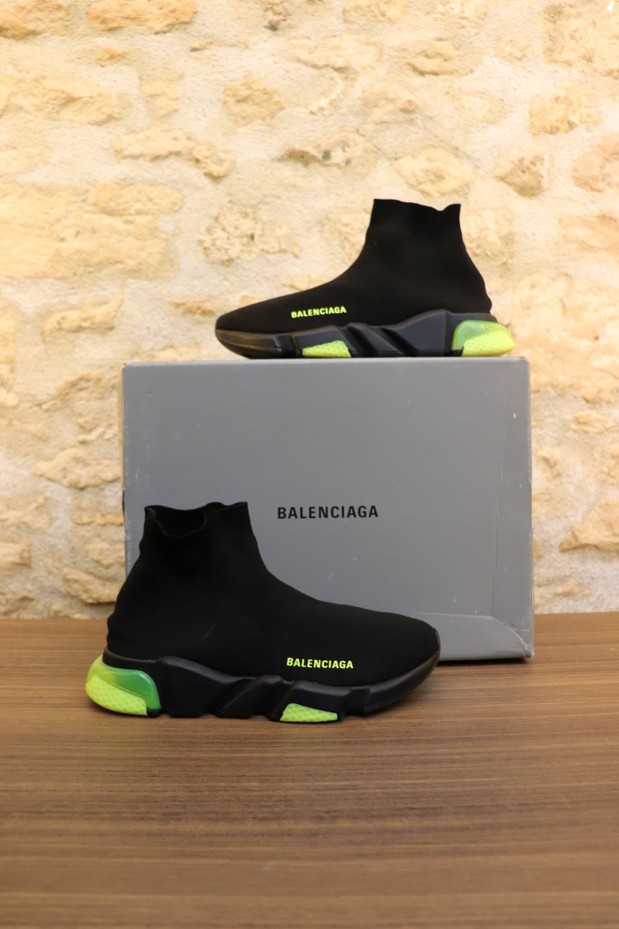 Balenciaga Speed ​​Trainer Clearsole Yellow Fluo