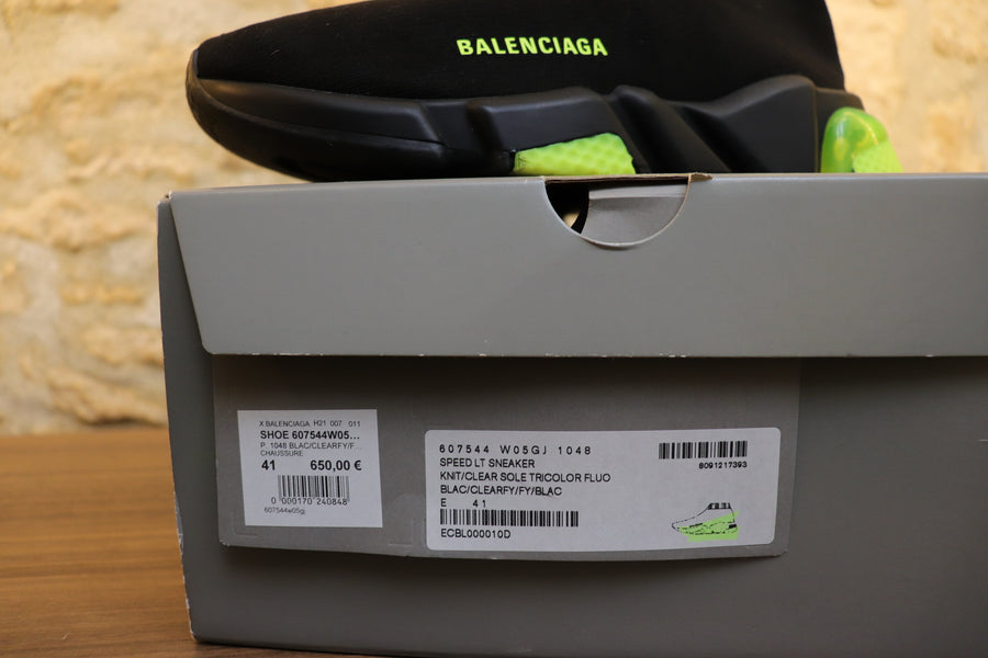 Balenciaga Speed ​​Trainer Clearsole Yellow Fluo