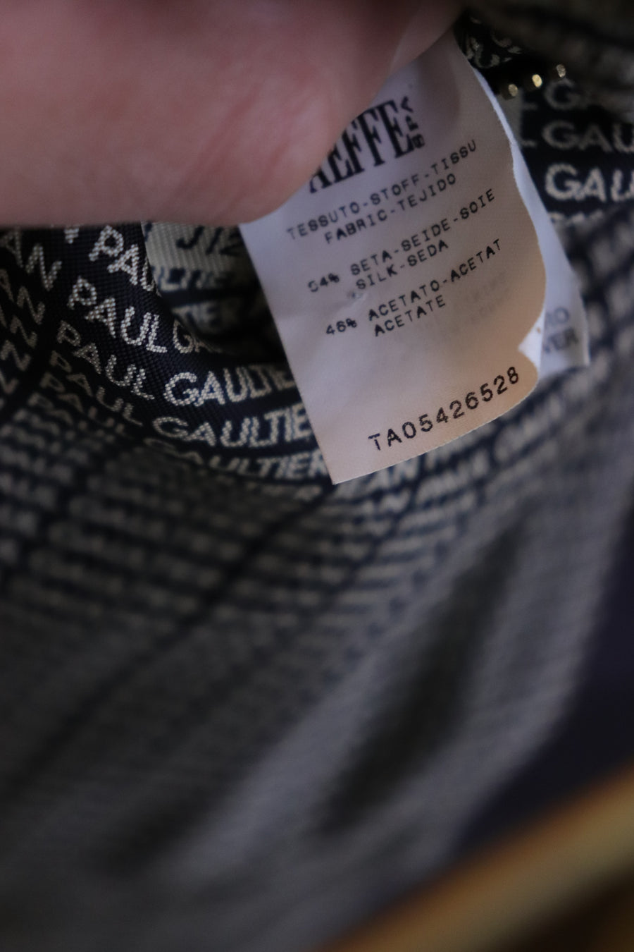 Jean Paul Gaultier Costume Soie