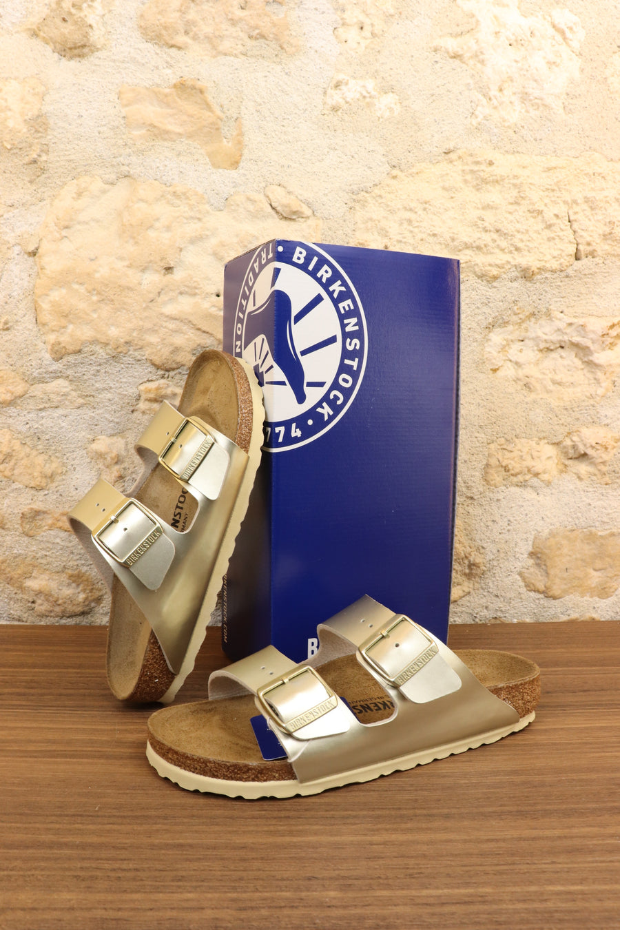 Birkenstock Arizona Electric Metallic Gold