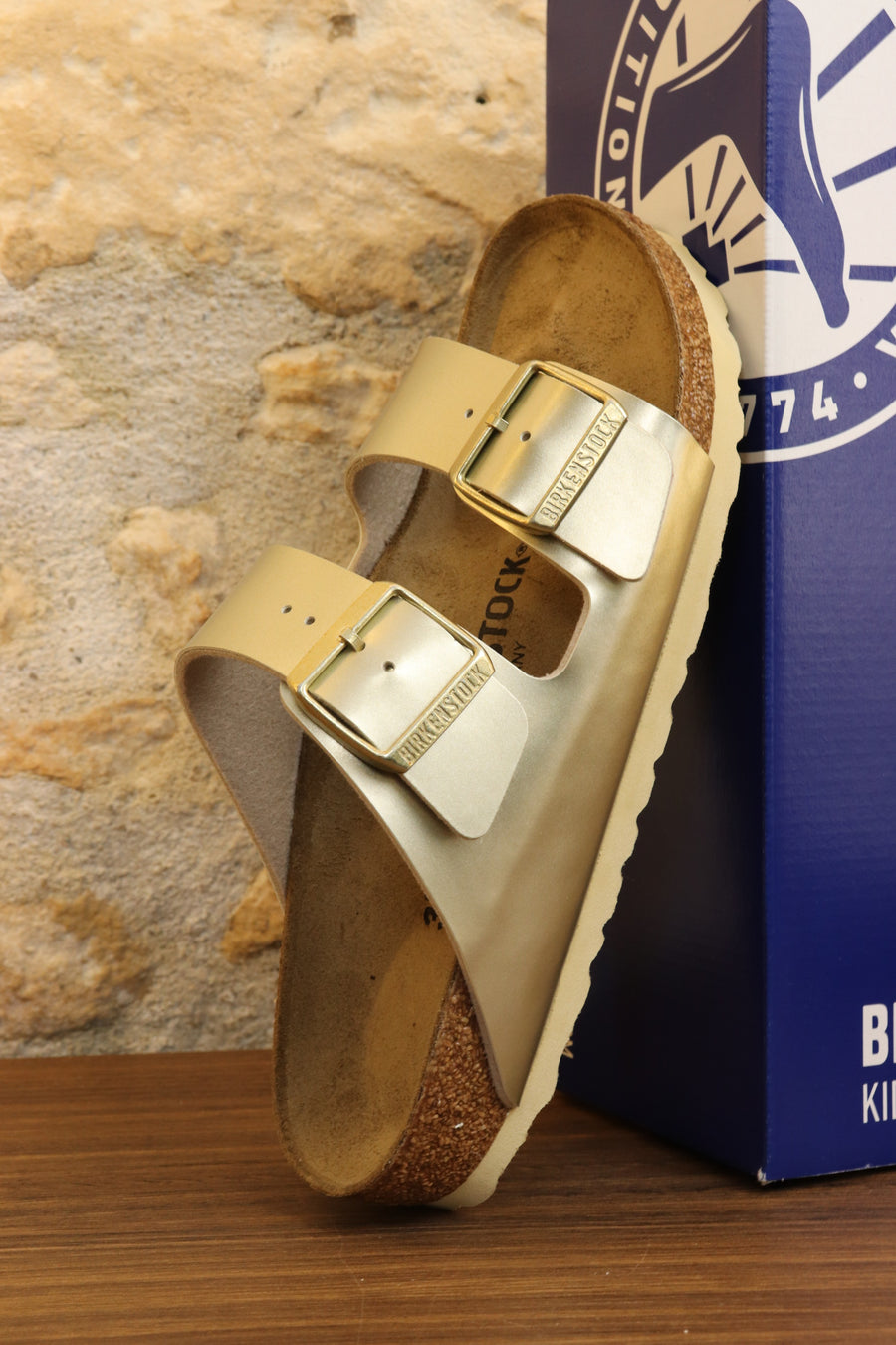 Birkenstock Arizona Electric Metallic Gold