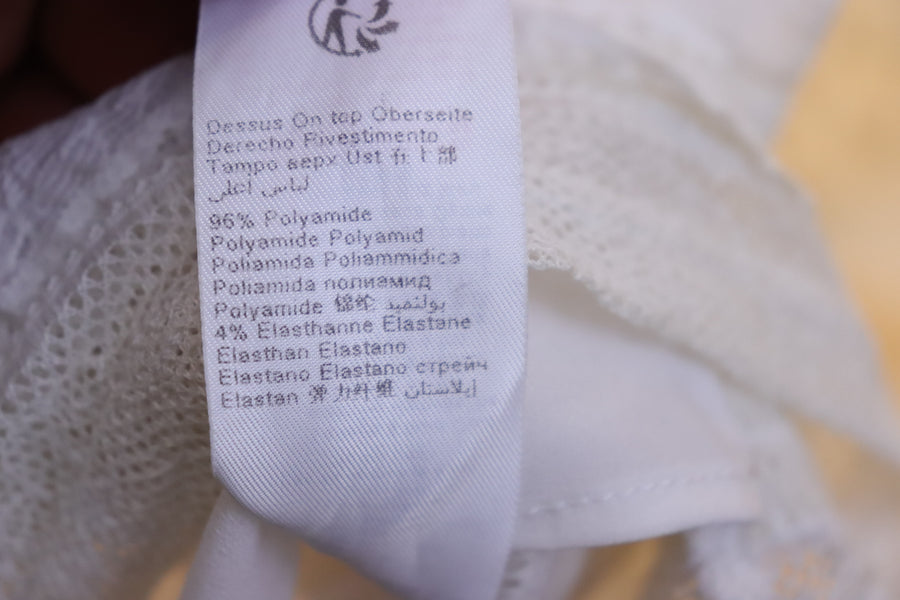 Jersey de cuello alto de encaje de un solo paso