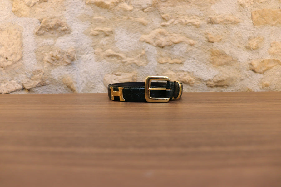 Ceinture en Cuir Croco