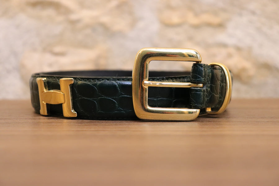 Ceinture en Cuir Croco