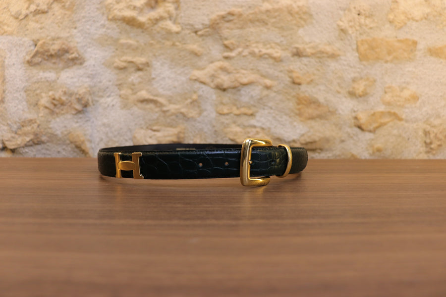 Ceinture en Cuir Croco