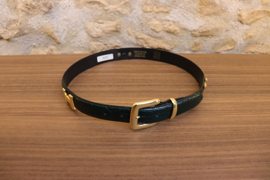 Ceinture en Cuir Croco