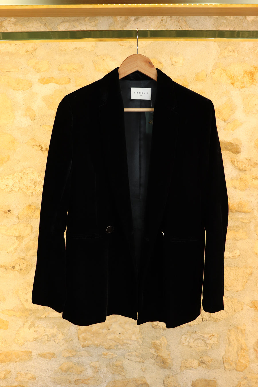 Sandro Blazer Effet Velours