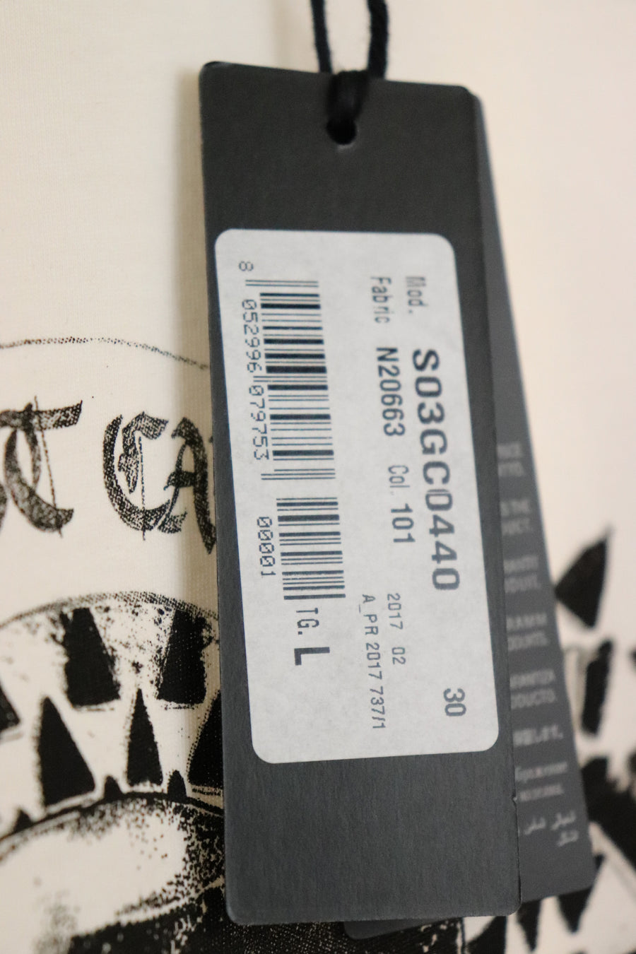 Nota de calavera de Just Cavalli