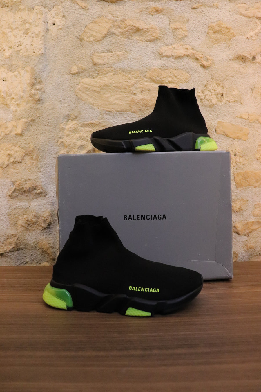 Balenciaga Speed ​​Trainer Clearsole Yellow Fluo