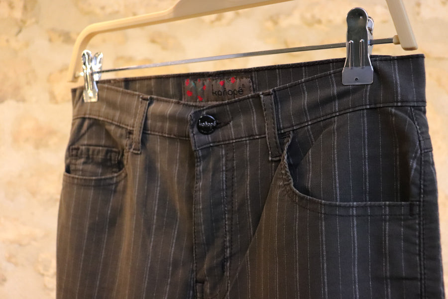 Kanopé Pantalon Rayé Marron