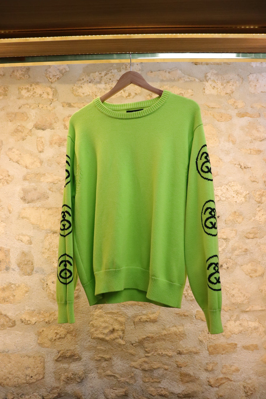 Stussy Pull Crewneck Fluo