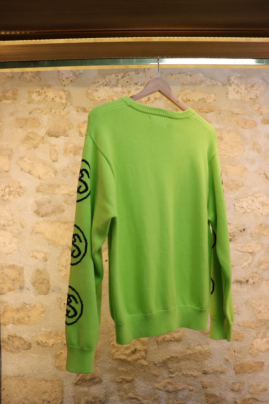 Stussy Pull Crewneck Fluo