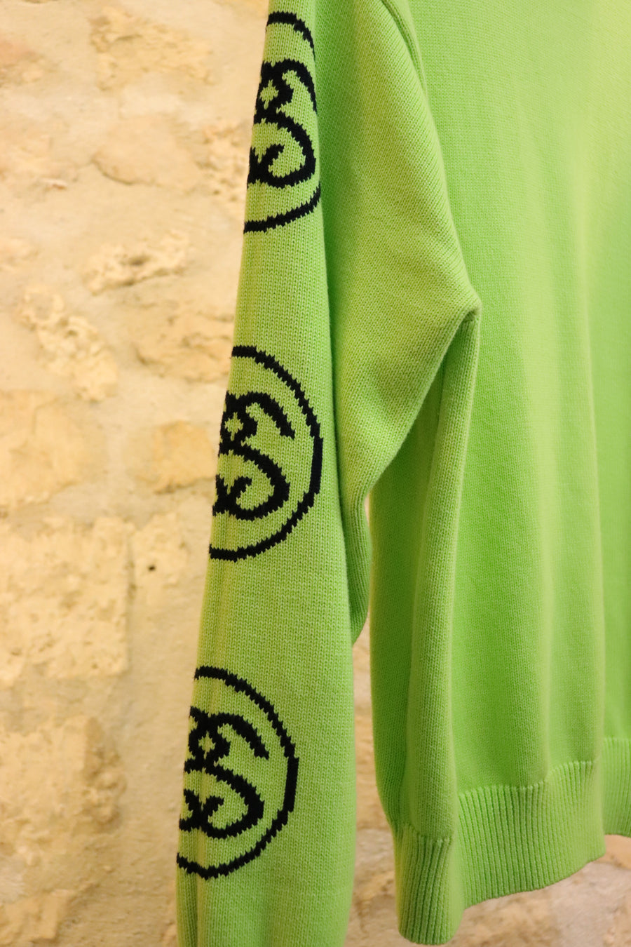 Stussy Pull Crewneck Fluo