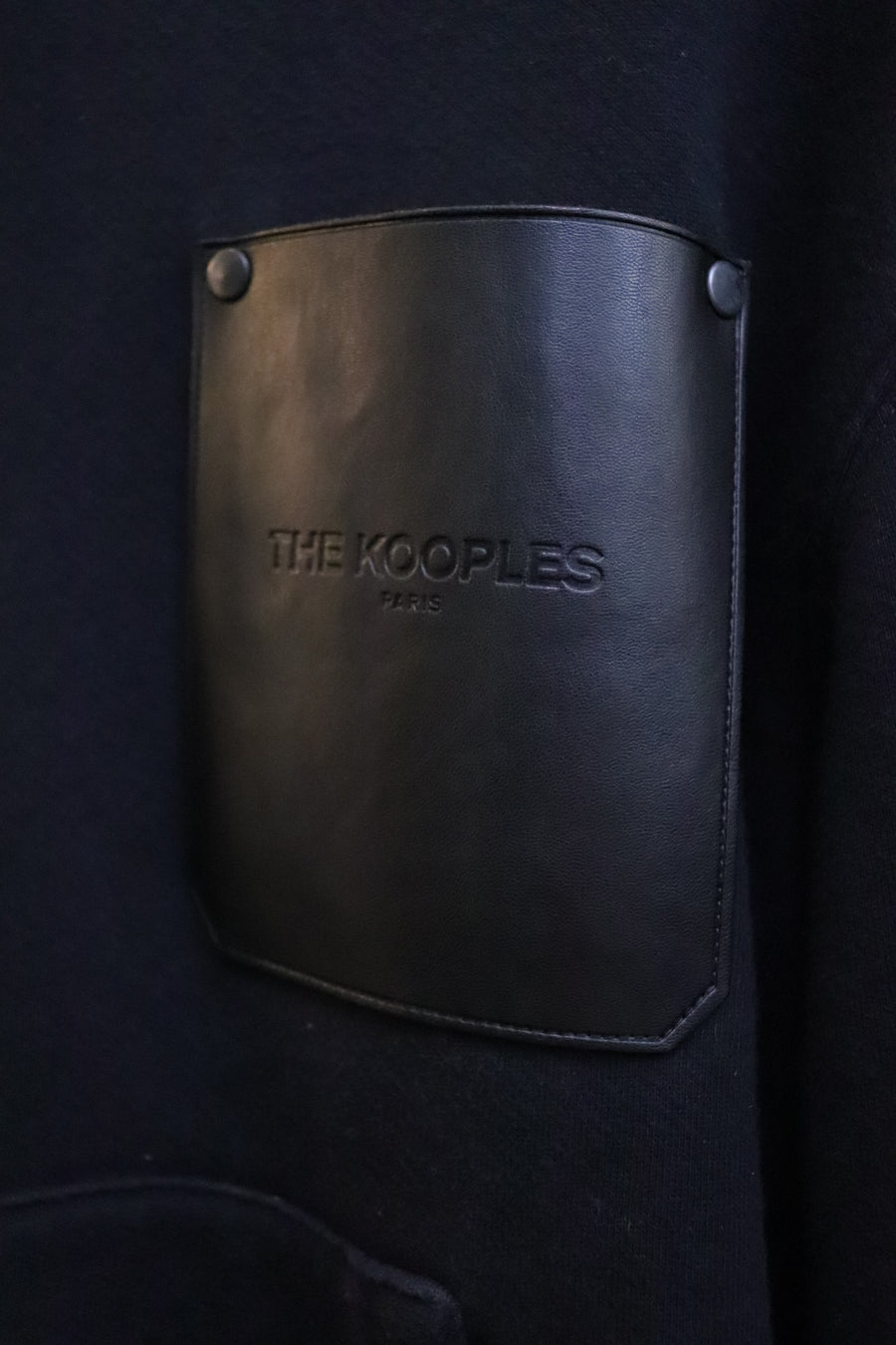The Kooples Leather Logo Hoodie