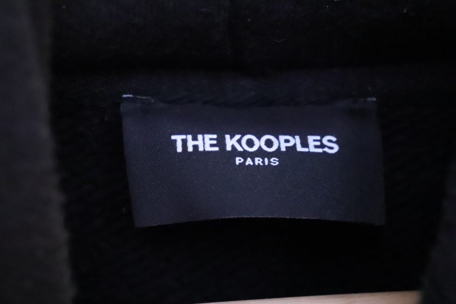 The Kooples Leather Logo Hoodie