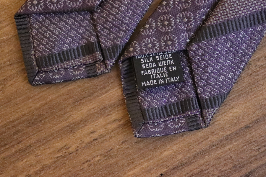 Chanel Cravate Soie Mauve