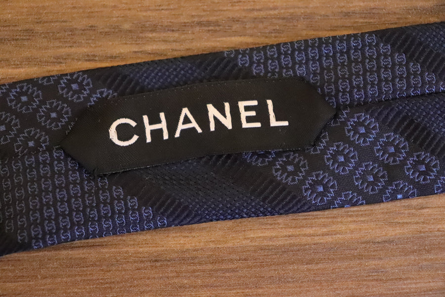 Chanel Cravate Soie Marine