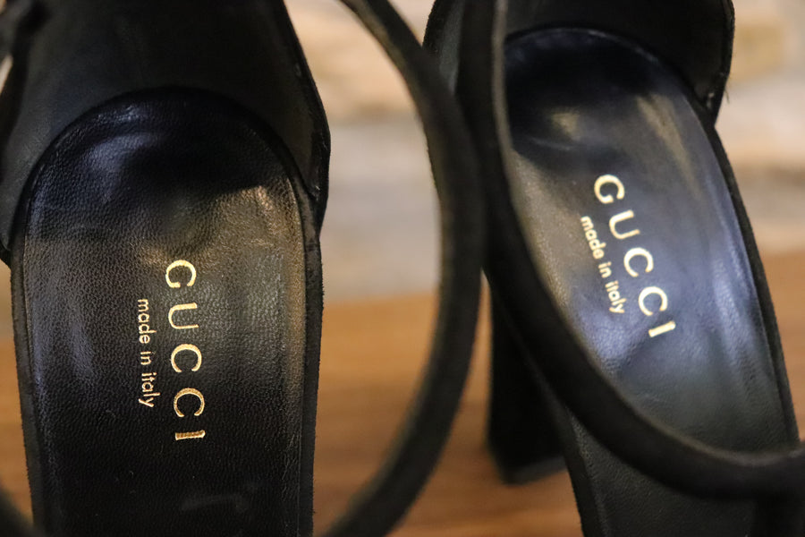 Gucci Escarpins Velours Black