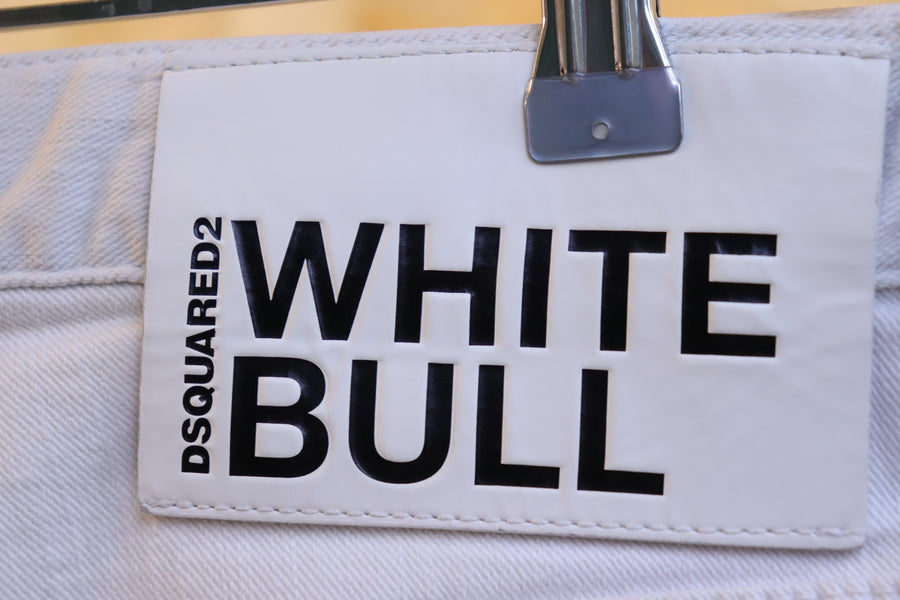 Dsquared2 Jean Skater White Bull