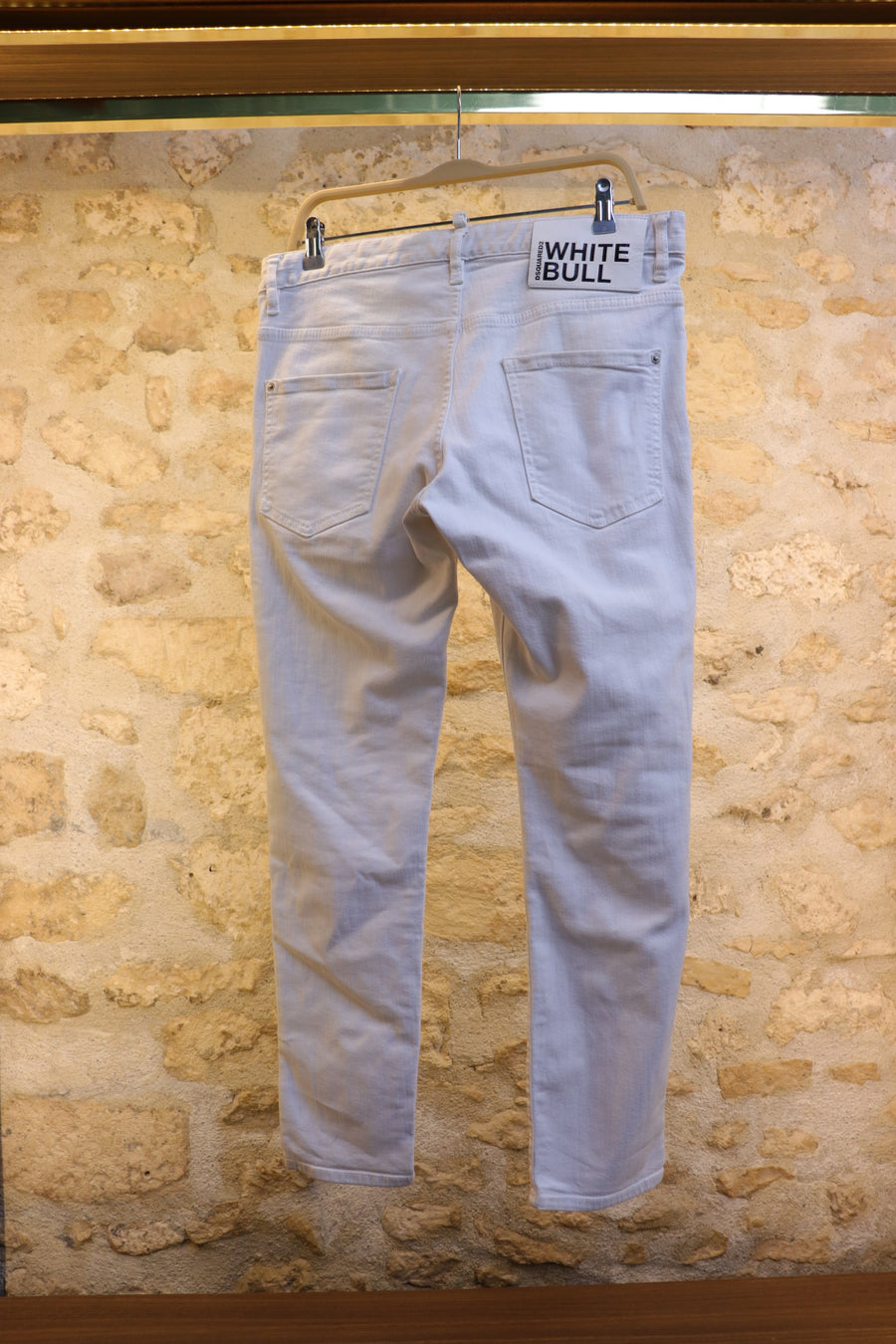Dsquared2 Jean Skater White Bull
