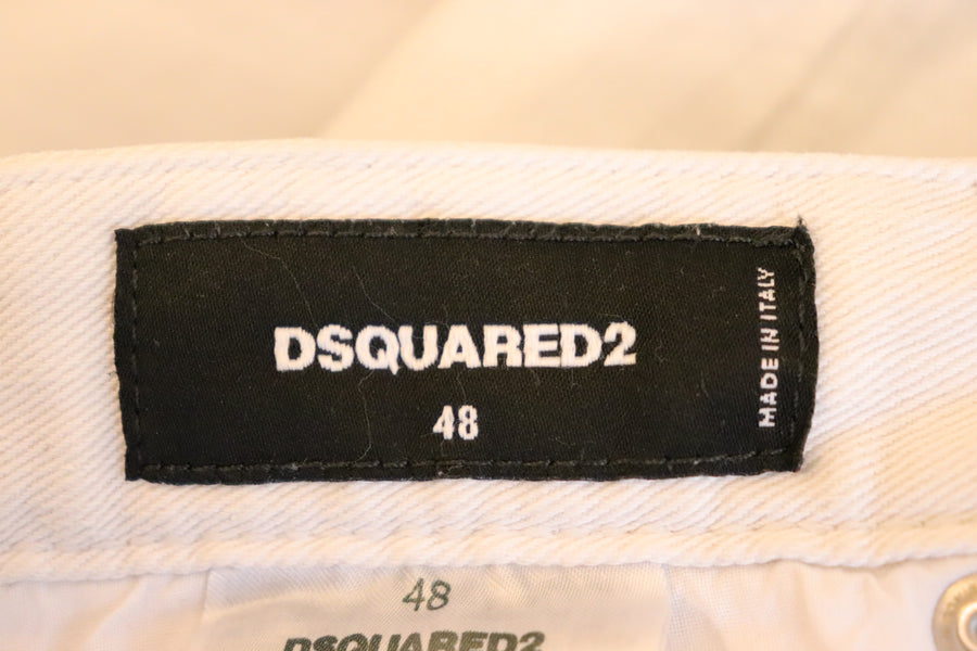 Dsquared2 Jean Skater White Bull
