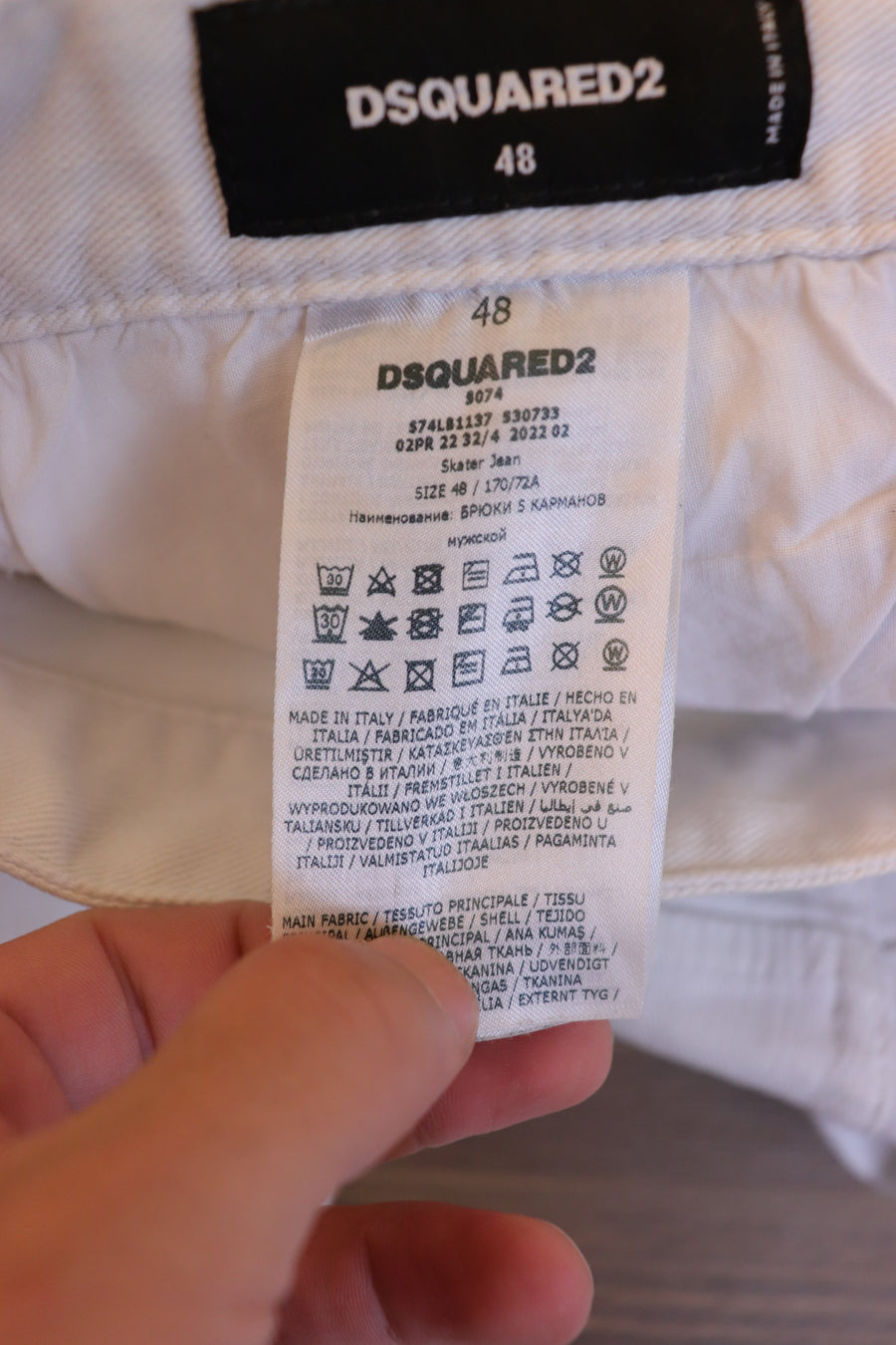 Dsquared2 Jean Skater White Bull