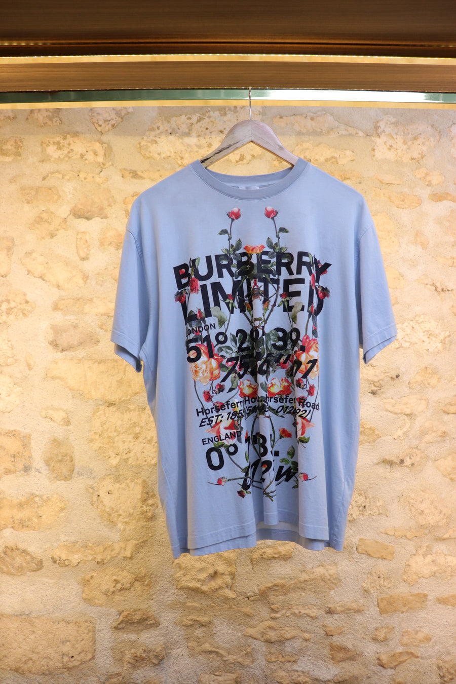 Camiseta extragrande con estampado floral de Burberry