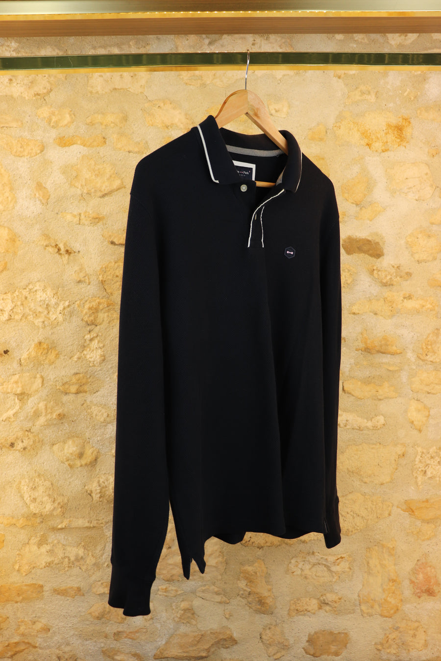 Eden Park Long Sleeve Mesh Polo