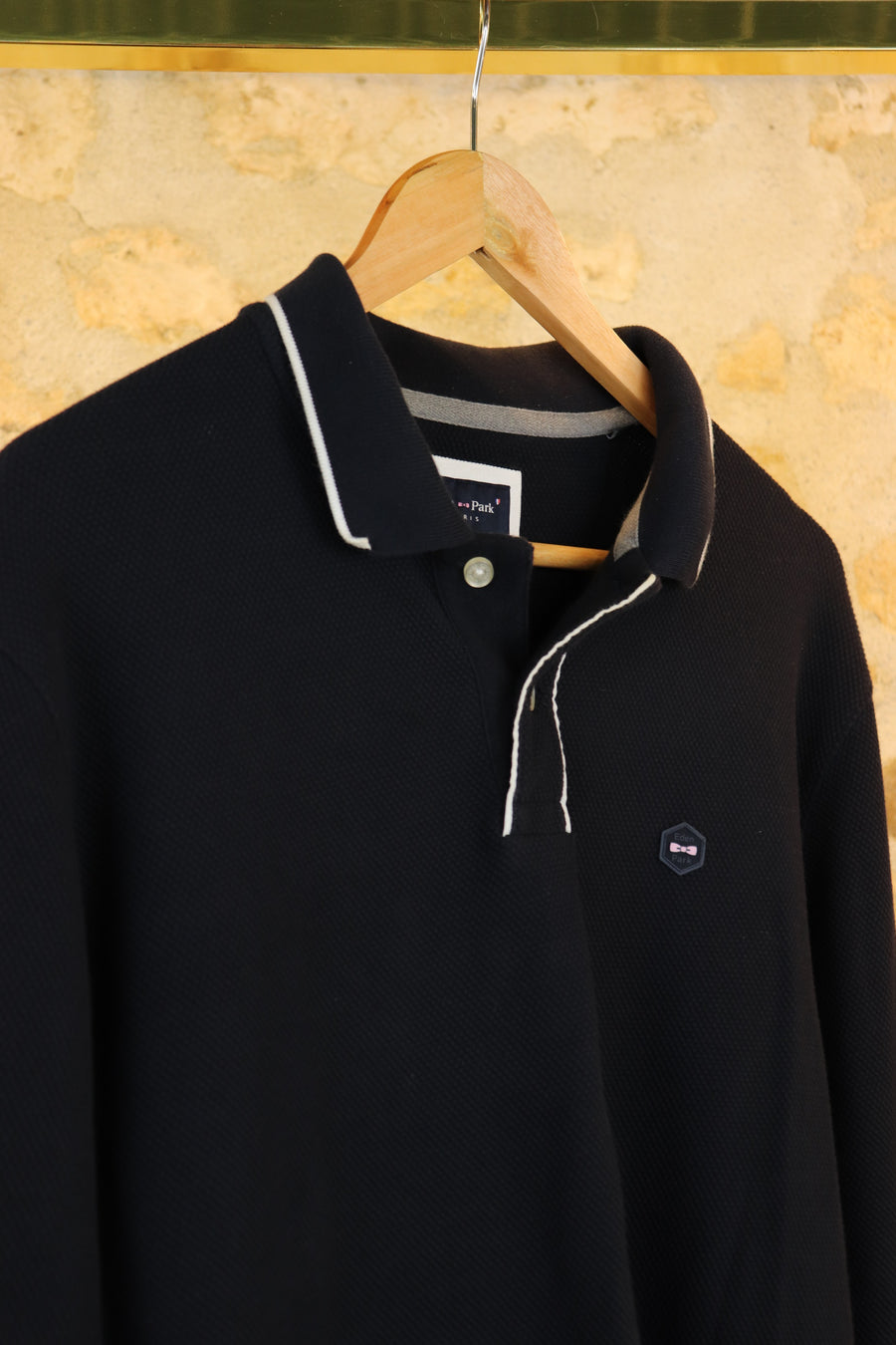 Eden Park Long Sleeve Mesh Polo