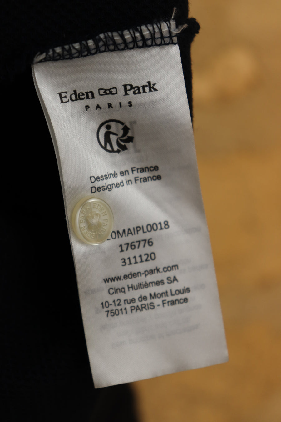 Eden Park Long Sleeve Mesh Polo