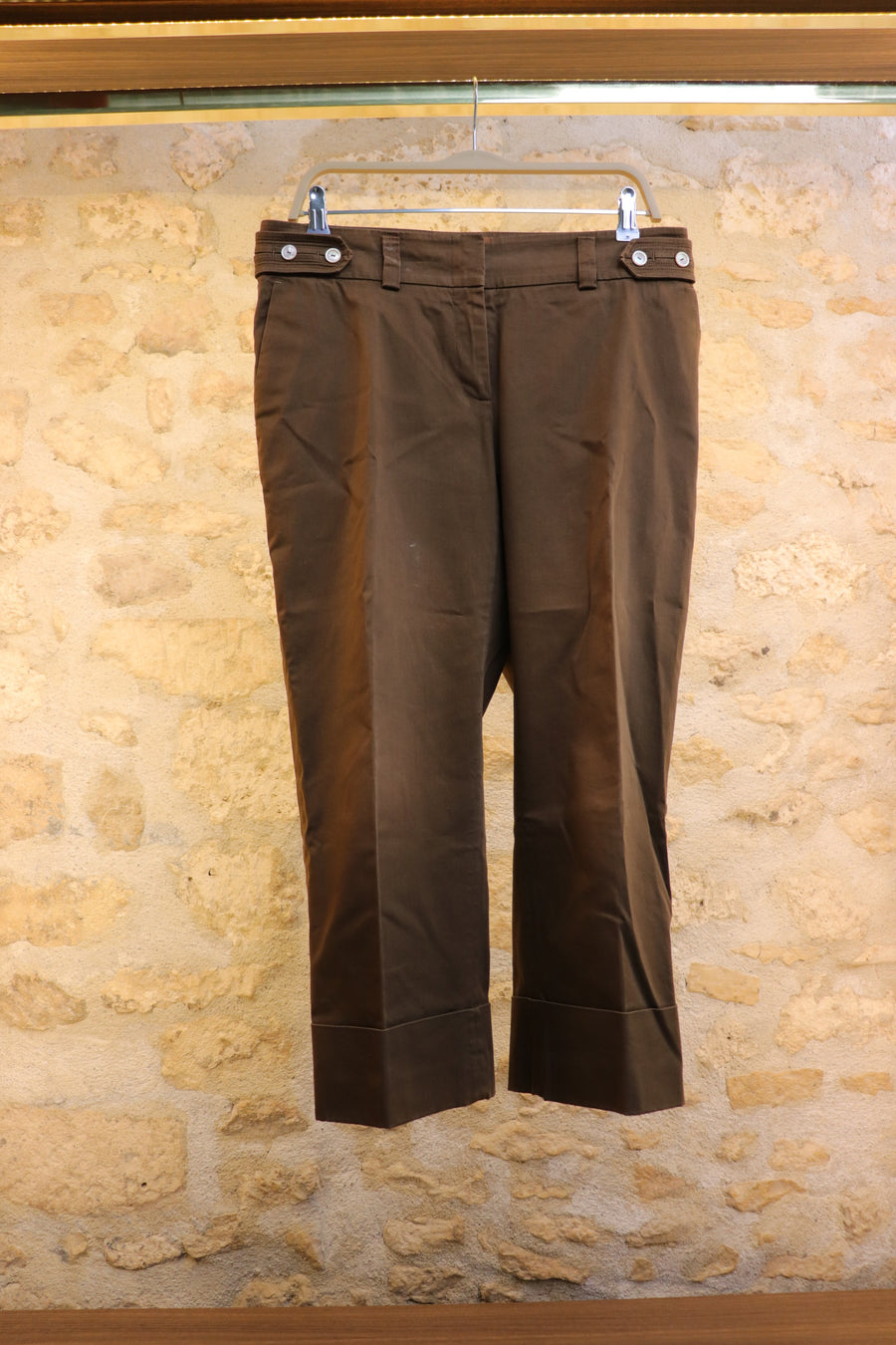 Max Mara Pantalon Ourlet Marron