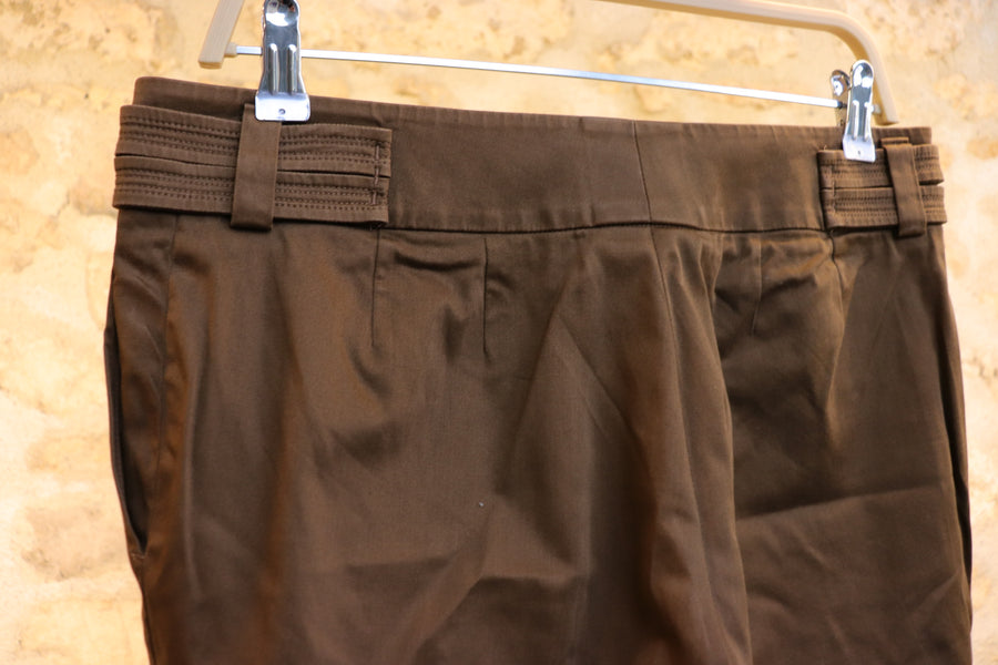 Max Mara Pantalon Ourlet Marron
