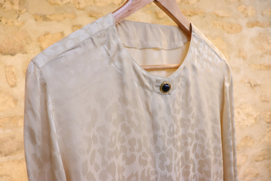 Louis Féraud Blouse Léopard Soie