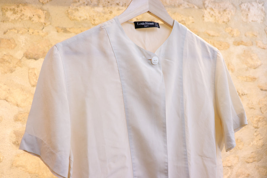 Louis Féraud Blouse Soie Écru