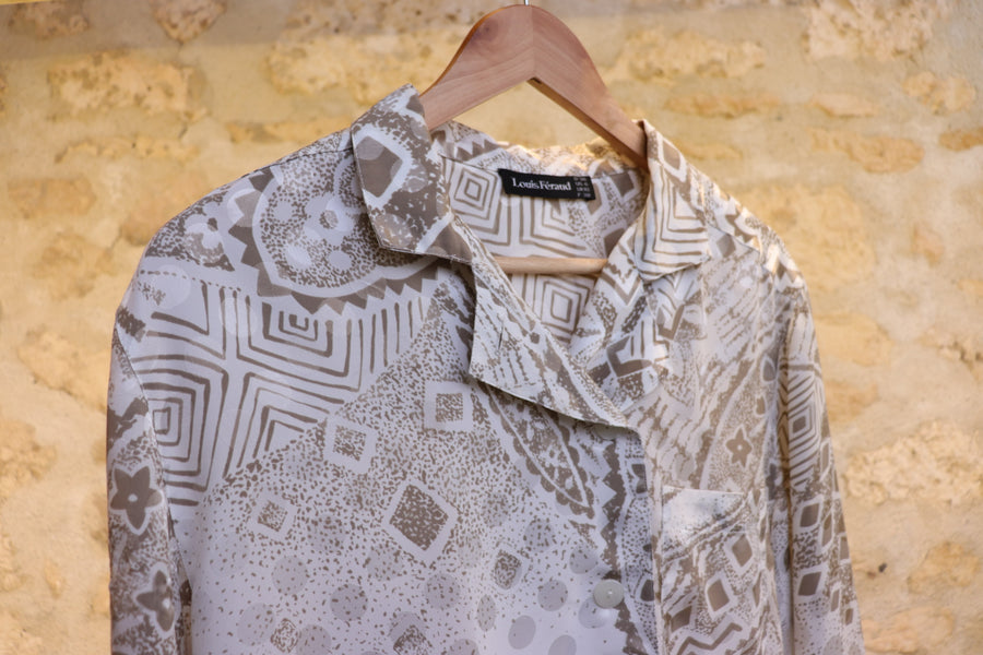 Louis Féraud Chemise Croisé Pois