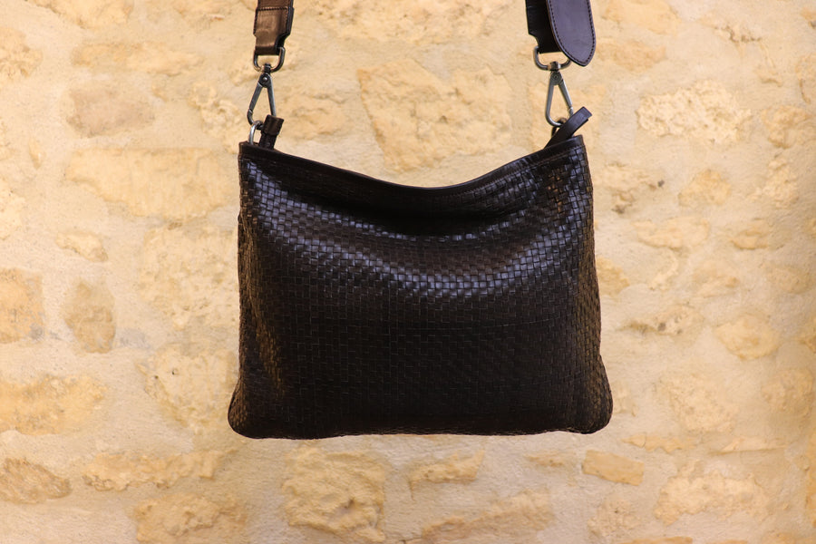 Max Mara Sac Bandoulière Cuir Tressé