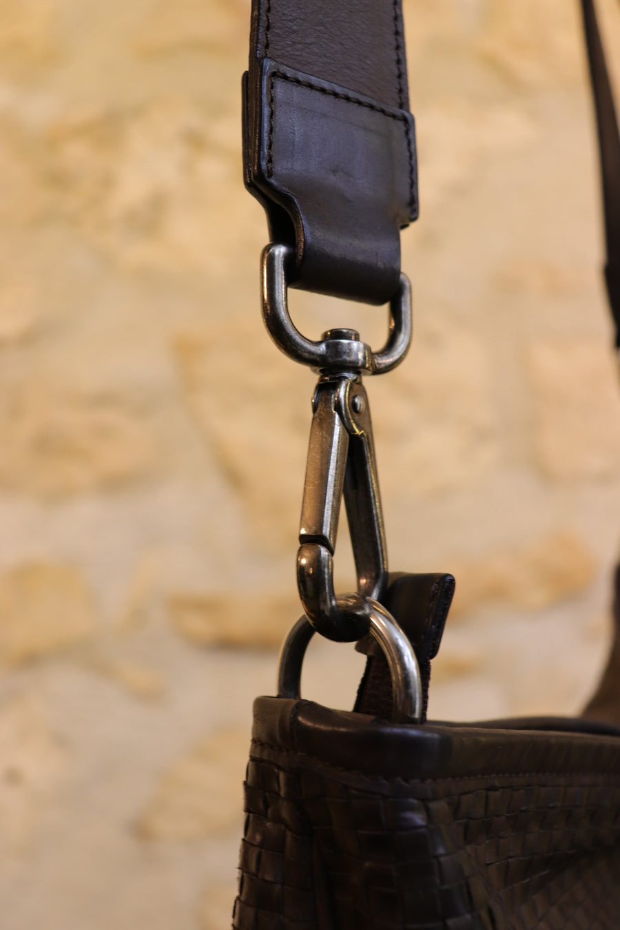 Max Mara Sac Bandoulière Cuir Tressé